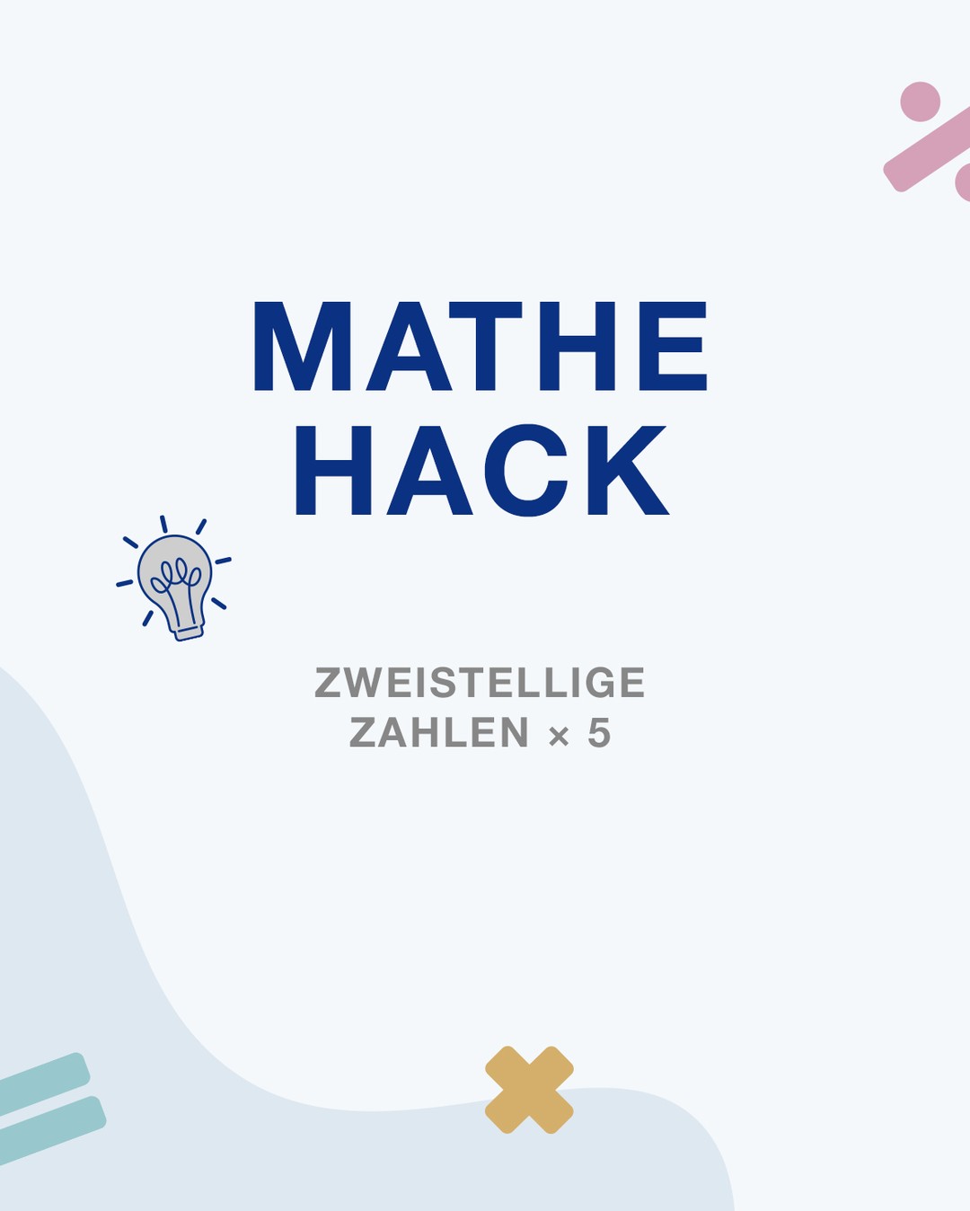 💡 Mathe-Hack:
Zweistellige Zahlen × 5 im Kopf berechnen – schneller als dein Taschenrechner!
Wusstest du, dass es einen einfachen Trick gibt, um 55 × 5 blitzschnell zu rechnen? 👀
Swipe, um zu sehen, wie’s geht ➡️

Jetzt bist du dran: Was ist 55 x 5 ?

#MatheTrick #Kopfrechnen #Schnellrechnen #MathHacks #ZahlenLiebe #LernenKannSpassMachen