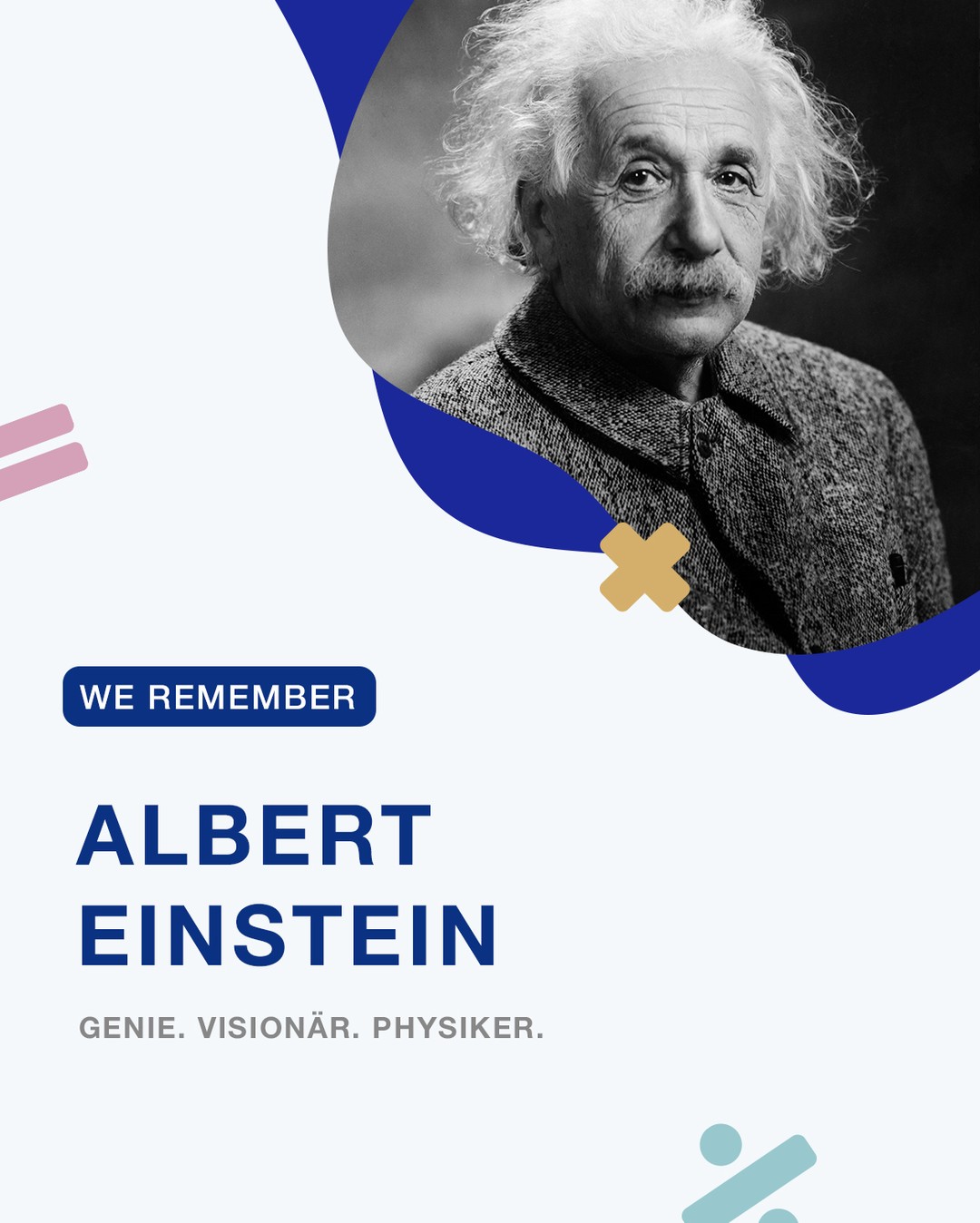 Happy Birthday Albert Einstein 🎉
Genie. Visionär. Physiker. ⚛️ ✨

Heute feiern wir einen der bedeutendsten Physiker der Wissenschaftsgeschichte. 
Er lebte von 1879 bis 1955, erhielt einen Nobelpreis für Physik und prägte mit den Relativitätstheorien das Weltbild des 20. Jahrhunderts. Seine berühmte Formel E = mc² steht bis heute sinnbildlich für wissenschaftlichen Fortschritt.

Wir erinnern auch an die starke Denkerin hinter dem Genie: Emmy Noether 💗 
Ohne ihre Mathematik wäre moderne Physik nicht vollständig erklärbar.

Große Entdeckungen brauchen kluge Köpfe. Und Mut. 💡

#AlbertEinstein #EmmyNoether #WomenDoScience #MINT #Physik #Mathematik #Wissenschaft #Inspiration #STEM