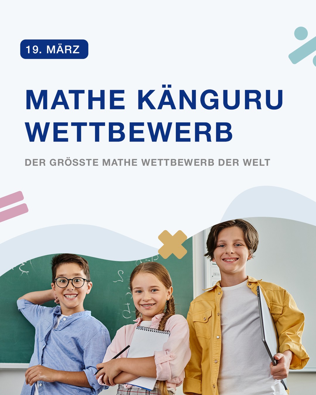 Heute ist Mathe Känguru Tag 🦘

Beim größten Mathematik Wettbewerb der Welt knobeln Schüler*innen aus über 100 Ländern gleichzeitig an spannenden Aufgaben. Teilnehmen können Klasse 3 bis 13 und gelöst werden Knobelaufgaben im Multiple Choice Format.

Und warum heißt der Wettbewerb eigentlich Känguru?
Die Antwort findest du im Post 👀

CASIO wünscht allen Schüler*innen viel Spaß und viel Erfolg beim Knobeln! 🚀

#mathekänguru #mathematik #matheliebe #knobelaufgaben #matherätsel #schule #matheunterricht #stem #naturwissenschaften