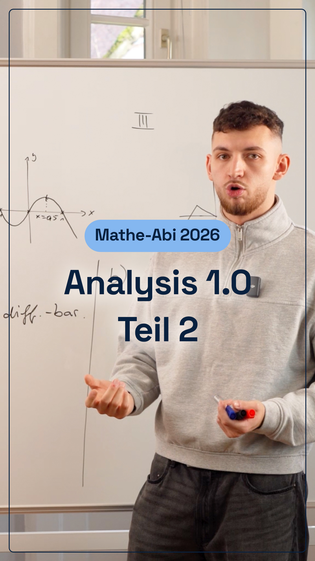 Analysis 1.0 – Teil 2
Weiter geht’s mit der Analysis-Aufgabe fürs Mathe Abi 🔍✏️

In diesem Teil siehst du, wie die Aufgabe weitergeführt wird und worauf es bei der Rechnung wirklich ankommt. Genau solche Schritte entscheiden oft über die Punkte im Abi.

Das komplette Video findest du auf YouTube bei ilirrechnetdas 📺
Dort wird die Aufgabe von Anfang bis Ende ausführlich durchgerechnet.

Ein Lösungsdokument zum selbst Nachrechnen steht dir dort ebenfalls zur Verfügung. 📝

Link zum Kanal ist in der Bio. ⬆️

#ilirsMatheAbiVorbereitung #Analysis #MatheAbi2026 #Abi2026 #Mathelernen #Abitur #Mathematik