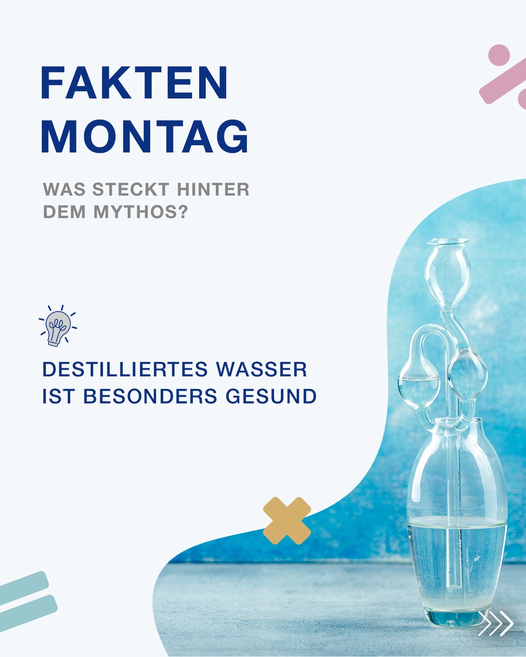 „Je reiner, desto gesünder“ – oder? 👀

Bei Wasser stimmt das tatsächlich nicht.

Der Körper braucht Mineralstoffe und genau die fehlen in destilliertem Wasser komplett.
Das heißt auf Dauer ist es nicht gesund nur destilliertes Wasser zu trinken.

Hättest du das gedacht?💧

#faktenmontag #chemie #schulalltag #lernen #naturwissenschaften