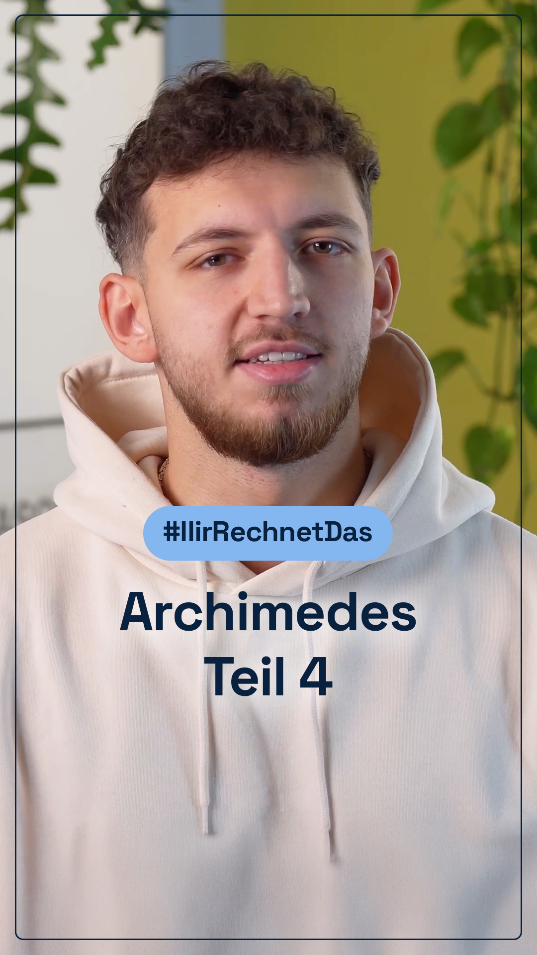 Archimedes – Teil 4

Vor über 2000 Jahren hat man schon versucht, π zu berechnen – ganz ohne Technik. ⏳

Mit cleverer Geometrie ist Archimedes dabei erstaunlich nah an den echten Wert gekommen.

✨ Zeigt mal wieder, wie logisch Mathe eigentlich ist.

💬 Findest du solche Themen spannend?

#Mathe #Archimedes #Pi #Geometrie #Mathelernen #IlirRechnetDas