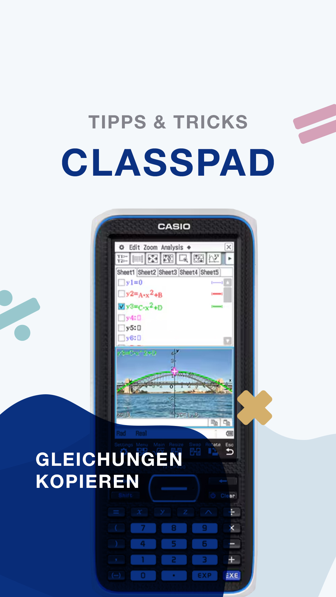 Kopieren und austauschen, statt alles neu eintippen 👀
Mit diesem ClassPad Trick kannst du Rechnungen kopieren, anpassen und direkt neu berechnen lassen 🙌

#ClassPad #Mathe #Lernen #CASIO
