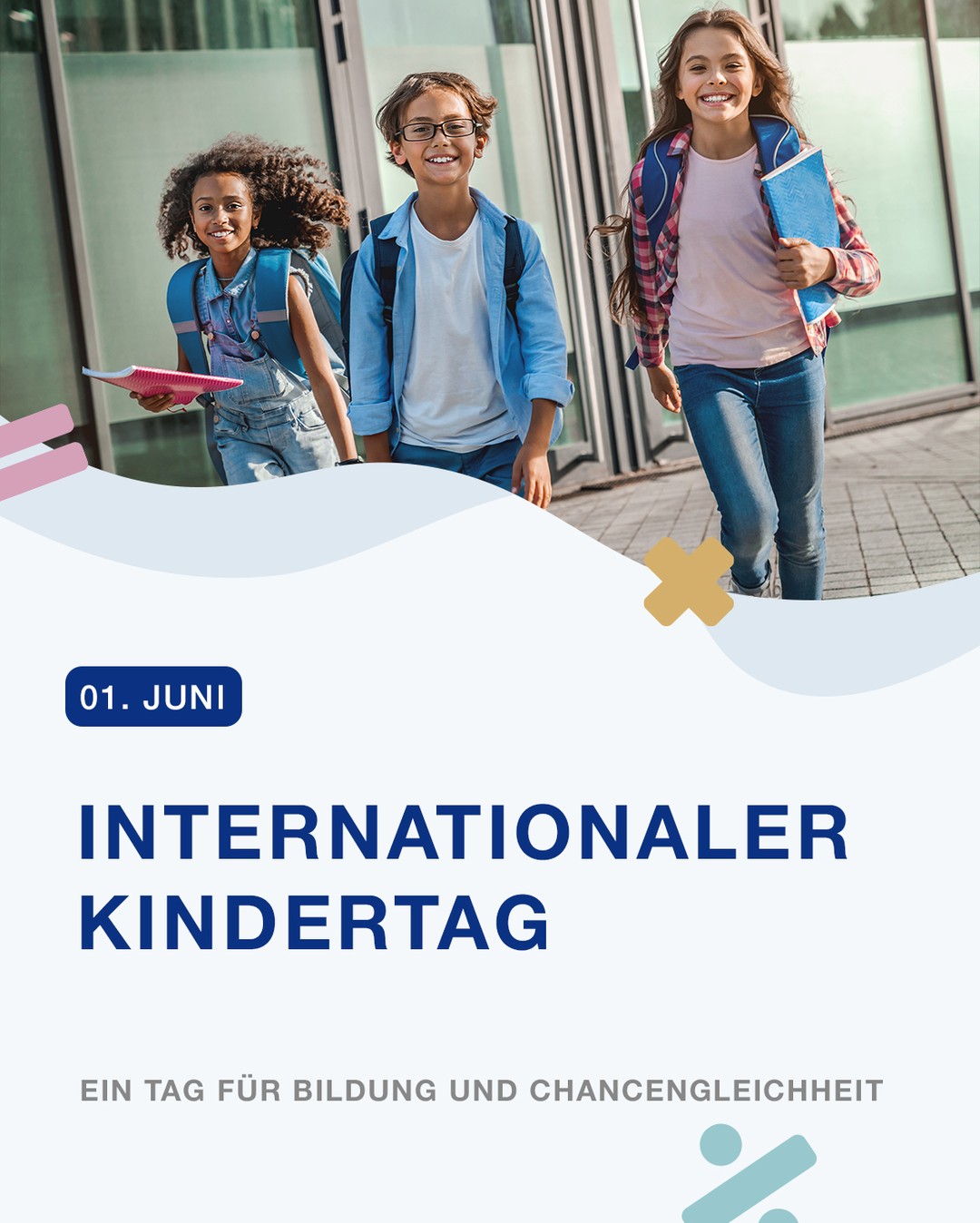 Wusstest du, dass Bildung nicht selbstverständlich ist?
Ein Tag, der auf Kinderrechte und Chancengleichheit aufmerksam macht und daran erinnert, dass jedes Kind die Möglichkeit auf Bildung, Sicherheit und eine selbstbestimmte Zukunft verdient hat.

Doch für Millionen Kinder weltweit ist das nicht selbstverständlich.
Viele Kinder können nicht zur Schule gehen aufgrund von Armut, Kriegen oder fehlenden Bildungseinrichtungen. Dabei kann Bildung Leben verändern, Talente fördern und neue Perspektiven schaffen. 
 
Deshalb möchten wir heute daran erinnern, wie wertvoll die Möglichkeit zu lernen ist und warum Chancengleichheit so wichtig bleibt.
Denn jedes Kind verdient die Chance, zu lernen, zu entdecken und die eigene Zukunft mitzugestalten.

#InternationalerKindertag #Bildung #Chancengleichheit #Lernen #Schule