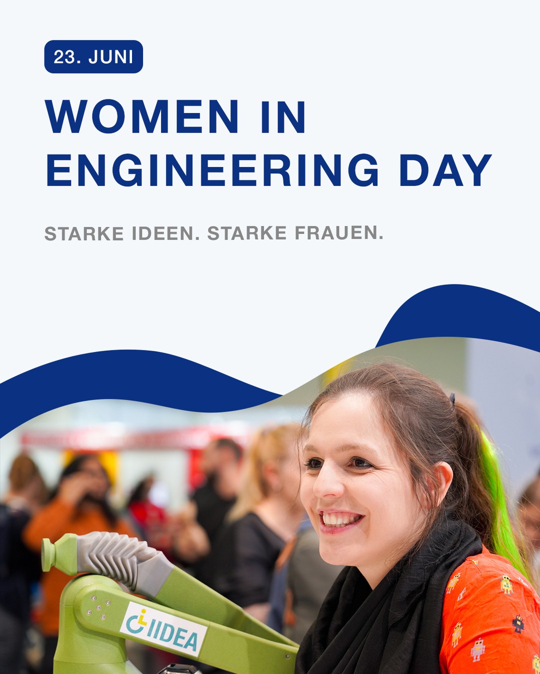 👩‍🔬🔧 Technik hat viele Gesichter und eines davon ist Sophie Charlotte Keunecke.
Sie hat Mechatronik studiert, ist Promovendin und beschäftigt sich mit der Integration von Mensch und Roboter. 

Zum International Women in Engineering Day möchten wir zeigen, wie vielfältig technische Berufe sein können und warum Vorbilder wichtig sind.

Denn die Technik von morgen braucht neue Ideen, Perspektiven und Frauen, die sich trauen, ihren eigenen Weg zu gehen.

Welchen Beruf in der Technik findest du am coolsten?

#WomenInEngineeringDay #WomenDoScience #MINT #Technik #Ingenieurwesen