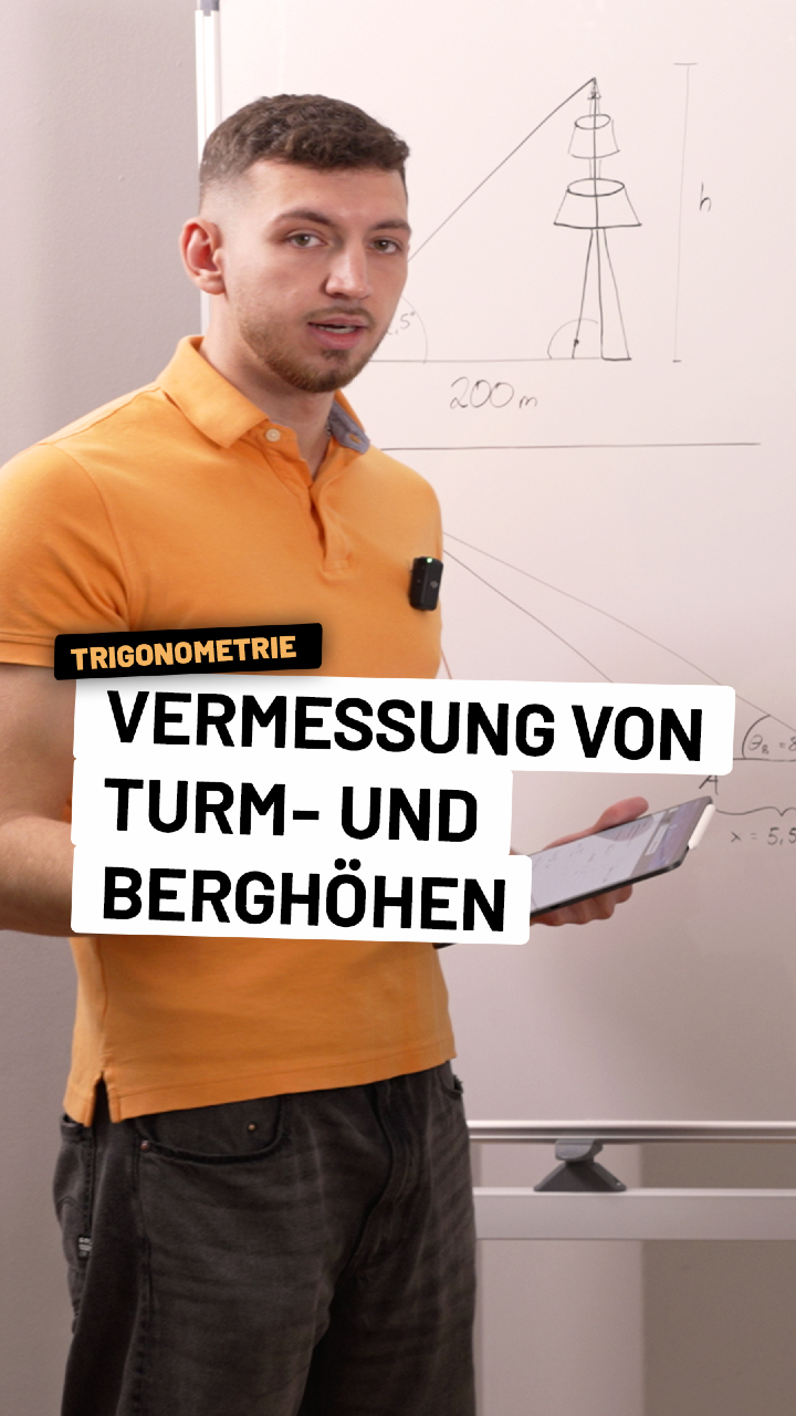 Endlich geht es wieder los mit längeren Matheaufgaben die ich für euch durchrechne! Im aktuellen Video auf YouTube berechnen wir unterschiedliche Dinge im Zusammenhang mit Turm- und Berghöhen bzw. die Strecken zueinander. Ihr lernt hier wichtige Dinge der Trigonometrie. Gerechnet haben wir die Aufgabe mit dem CASIO fx810 DE CW. #mathe #trigonometrie #aufgabe #nachhilfe #casio