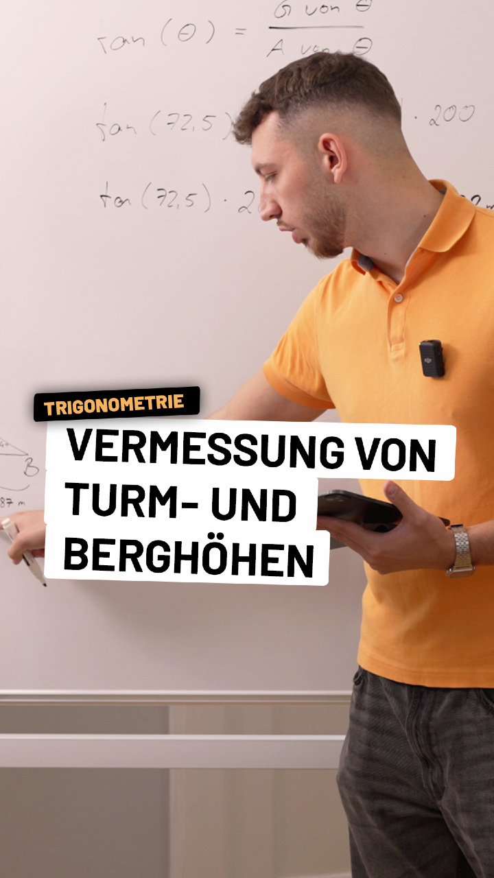 Habt ihr schon mein neues Video auf YouTube gesehen? 🎥 Wir berechnen hier eine klassische Aufgabe, die euch exakt so auch in Klausuren begegnen kann. ⛰️🗼 Wenn du die Grundprinzipien der Trigonometrie verstehst, kannst du dir alle notwendigen Schritte sehr leicht herleiten. Von daher lohnt es sich auf jeden Fall, diese Aufgaben einmal mit mir gemeinsam durchzurechnen. Falls du noch Fragen oder Anmerkungen hast, immer gerne in die Kommentare damit! 🤝