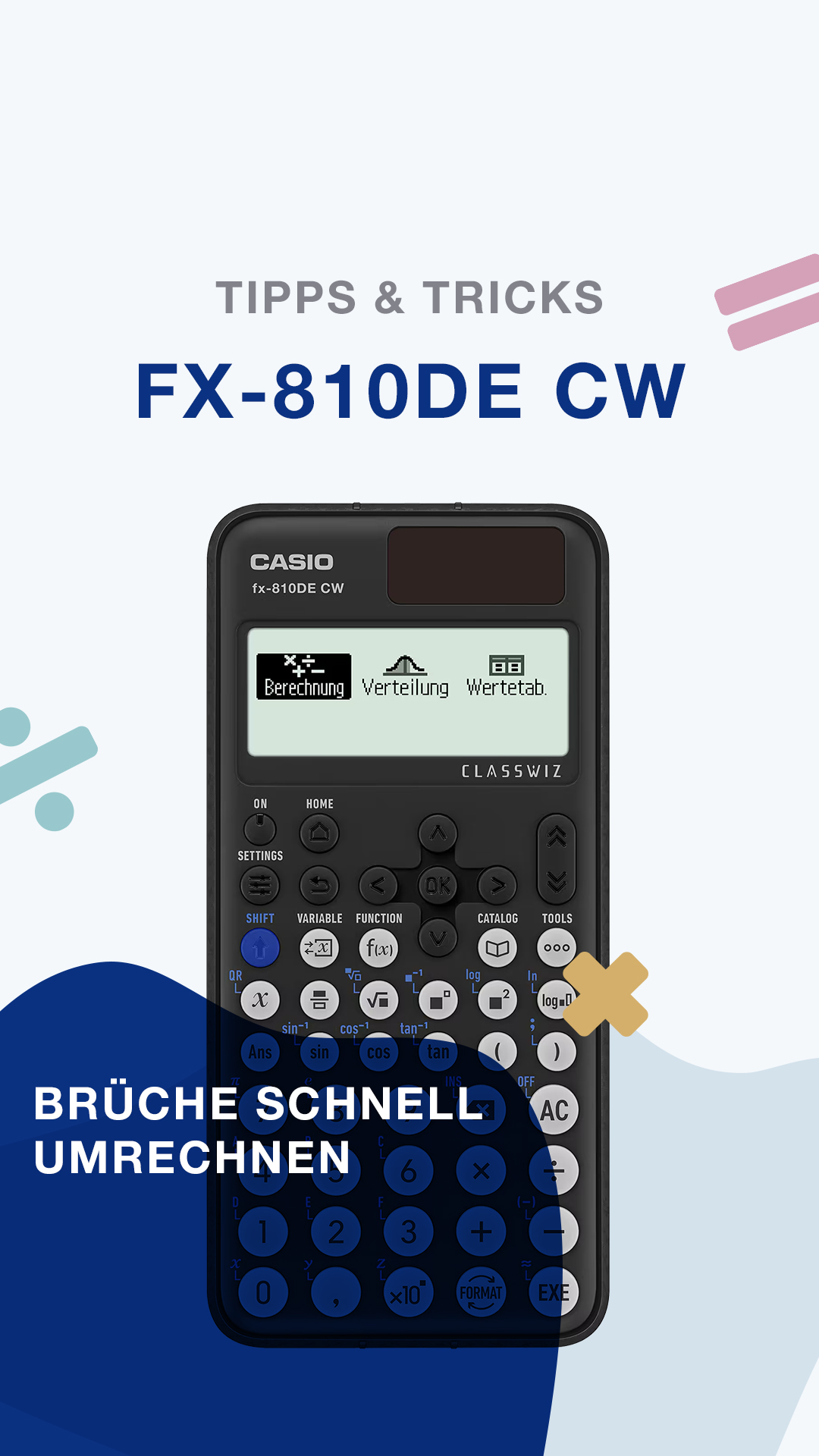 Bruch oder Dezimalzahl? 

Mit diesem schnellen Trick wandelst du Brüche direkt auf deinem Taschenrechner fx-810DE CW in eine Dezimalzahl um. ✅

Probiere es direkt selbst aus! 👌

#CASIO #Taschenrechner #Mathetipp #Schule #Lernen