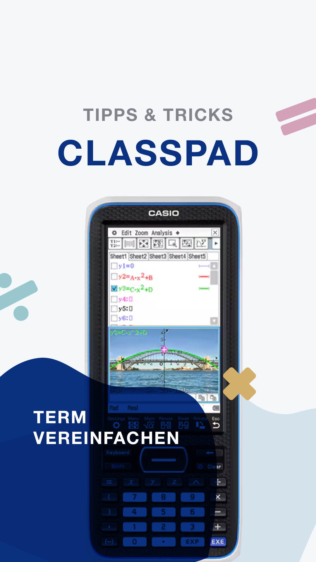 Schon mal ein Ergebnis erhalten, das unnötig kompliziert aussieht? 🤔

Mit dieser Funktion auf dem ClassPad kannst du viele Terme mit nur wenigen Klicks vereinfachen und übersichtlicher darstellen.

Das spart Zeit und macht das Weiterrechnen oft deutlich einfacher.

Kanntest du diesen Tipp schon? 👇

#ClassPad #Mathe #Lerntipps #Taschenrechner #CASIOEducation