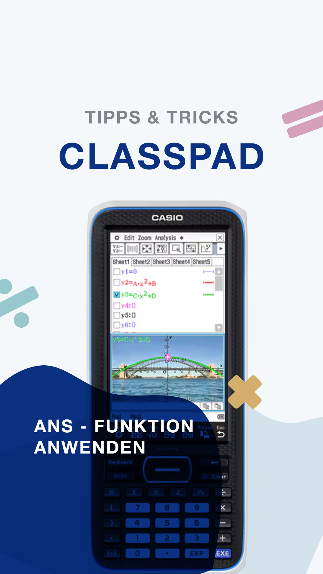 Kennst du die Ans Funktion auf dem ClassPad schon? 👀

Mit Ans übernimmst du ganz einfach die vorherige Zeile und sparst dir unnötiges Eintippen. So kannst du Gleichungen Schritt für Schritt schneller umformen und behältst immer den Überblick. 💡

#ClassPad #Mathe #Lernen #CASIO #MatheTipps