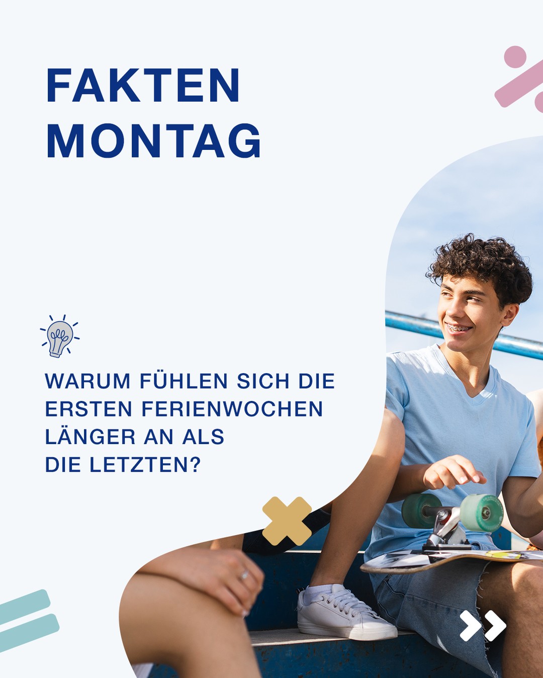 Ist dir auch schon mal aufgefallen, dass sich die ersten Wochen der Sommerferien länger anfühlen als die letzten? ☀️
Das liegt nicht an der Uhr, sondern an unserem Gehirn. 🧠

Zu Beginn der Ferien erleben wir oft viele neue Dinge. Unser Gehirn speichert diese Erinnerungen besonders intensiv.

Später kehrt meist mehr Routine ein und die Zeit scheint wie im Flug zu vergehen.

Daher unser Tipp: Plane bewusst kleine Abwechslungen ein. Das kann ein Ausflug, ein Rezept oder ein Hobby sein. So sammelst du mehr Erinnerungen und deine Ferien fühlen sich im Nachhinein länger an.

War dir der Rückblickende Zeiteffekt schon bekannt? 👇
#Faktenmontag #Sommerferien #Lernen #Gehirn #CASIOEducation
