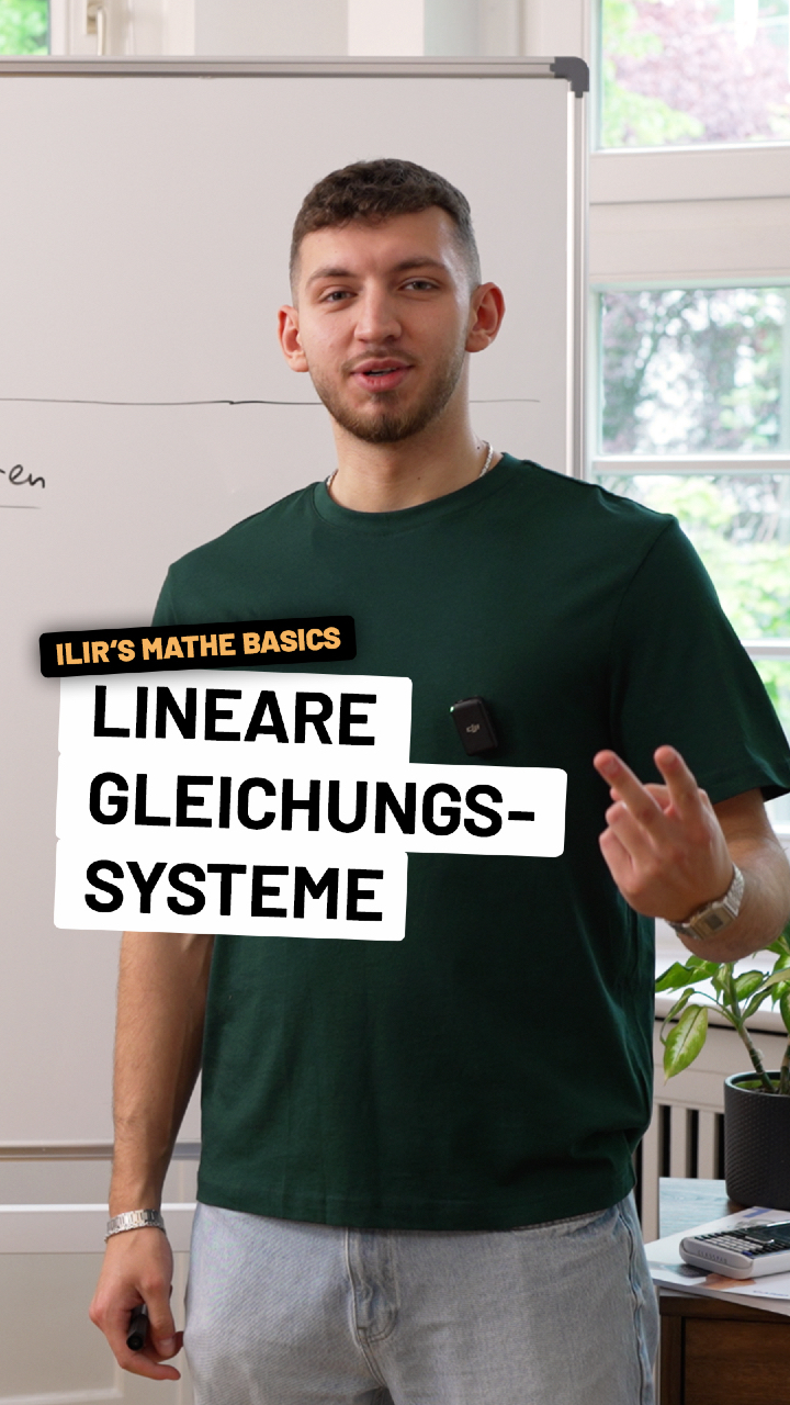 Lineare Gleichungssysteme lösen muss nicht kompliziert sein.
Es gibt verschiedene Lösungsverfahren. In diesem Video zeige ich dir zwei der wichtigsten:

✅ Additionsverfahren: Besonders praktisch, wenn zwei Variablen bereits unterschiedliche Vorzeichen haben und sich leicht wegaddieren lassen.

✅ Einsetzungsverfahren: Die sichere Methode, die fast immer funktioniert und mit der du Schritt für Schritt zur Lösung kommst.

Wenn du diese beiden Verfahren beherrschst, kannst du die meisten Gleichungssysteme im Matheunterricht und Abitur problemlos lösen.

💬 Deine Aufgabe: Löse dieses lineare Gleichungssystem und schreib die Lösung in die Kommentare.
I. −3x + 2y = 12
II.  x − y = 1

#Mathe #Gleichungssysteme #Additionsverfahren #Einsetzungsverfahren #Mathelernen