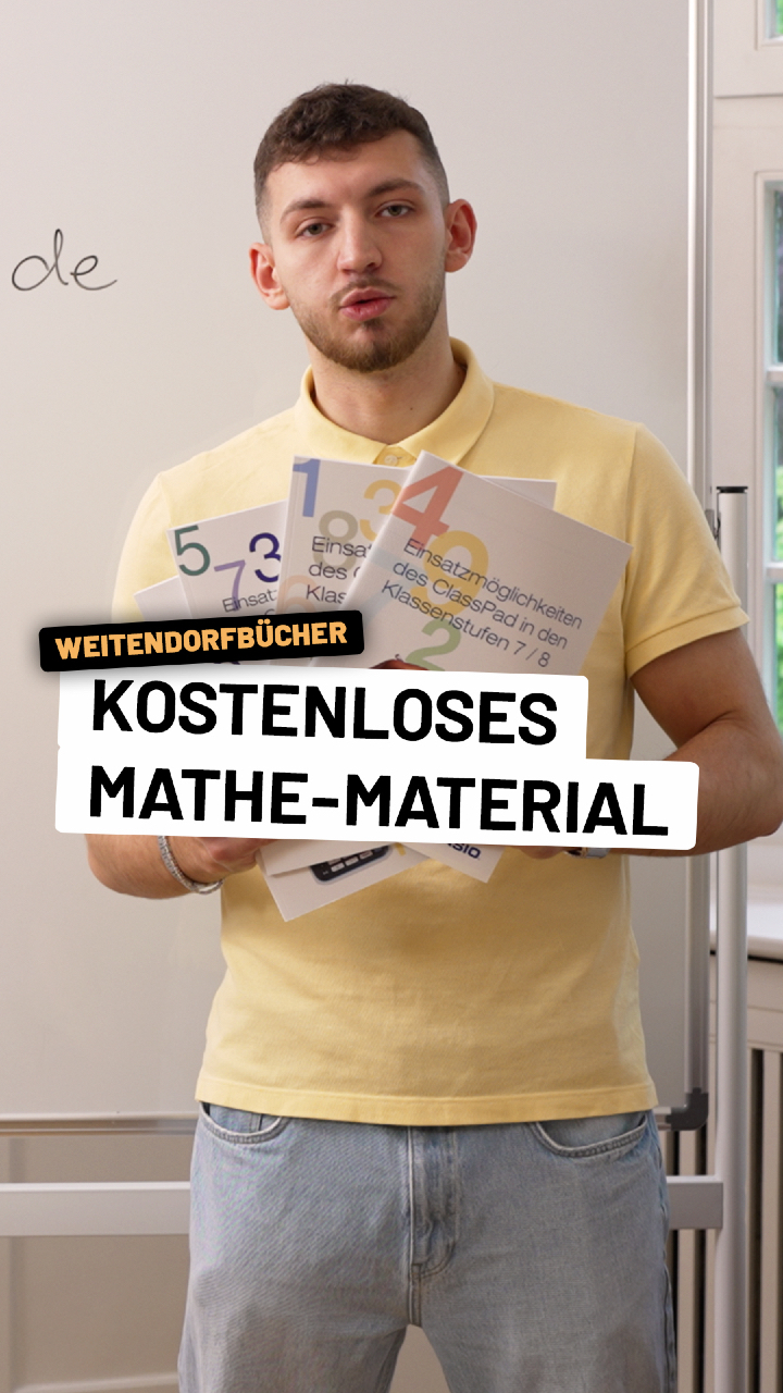 Kostenloses Unterrichtsmaterial für das ClassPad 📚

Mit diesen Heften bekommt ihr:
✅ Passende Aufgaben für den Unterricht
✅ Schritt-für-Schritt-Anleitungen für das ClassPad
✅ Materialien von der 7. Klasse bis zum Abitur

📩 Schreibt einfach eine E-Mail an education@casio.de und fordert die Hefte an.

Markiert gerne Kolleginnen und Kollegen, für die das interessant sein könnte! 👇

#Matheunterricht #ClassPad #Lehrkräfte #Mathematik #Unterricht