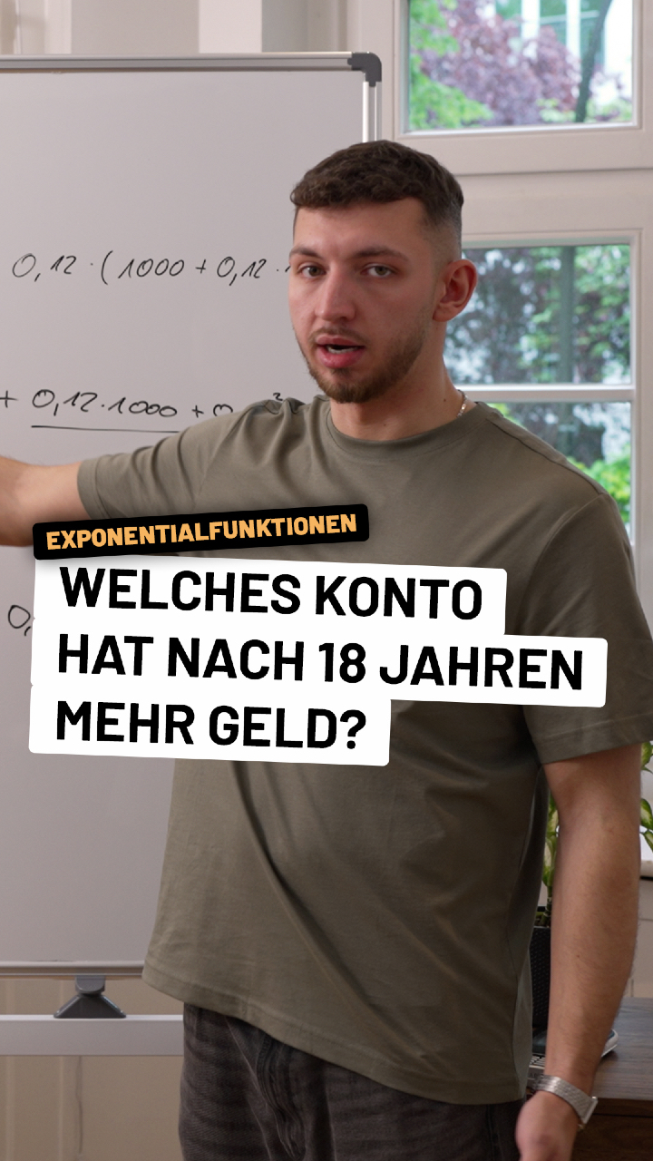 Kennt ihr schon mein neues YouTube-Video „Exponentialfunktionen | Zinseszinsen“? 🧮💶

Wir schauen uns gemeinsam an, wie Zinseszinsen funktionieren und wie sich ein Guthaben über mehrere Jahre entwickelt. Dabei kommt der CASIO fx-810DE CW zum Einsatz.

👉 Den vollständigen Rechenweg gibt’s auf YouTube!