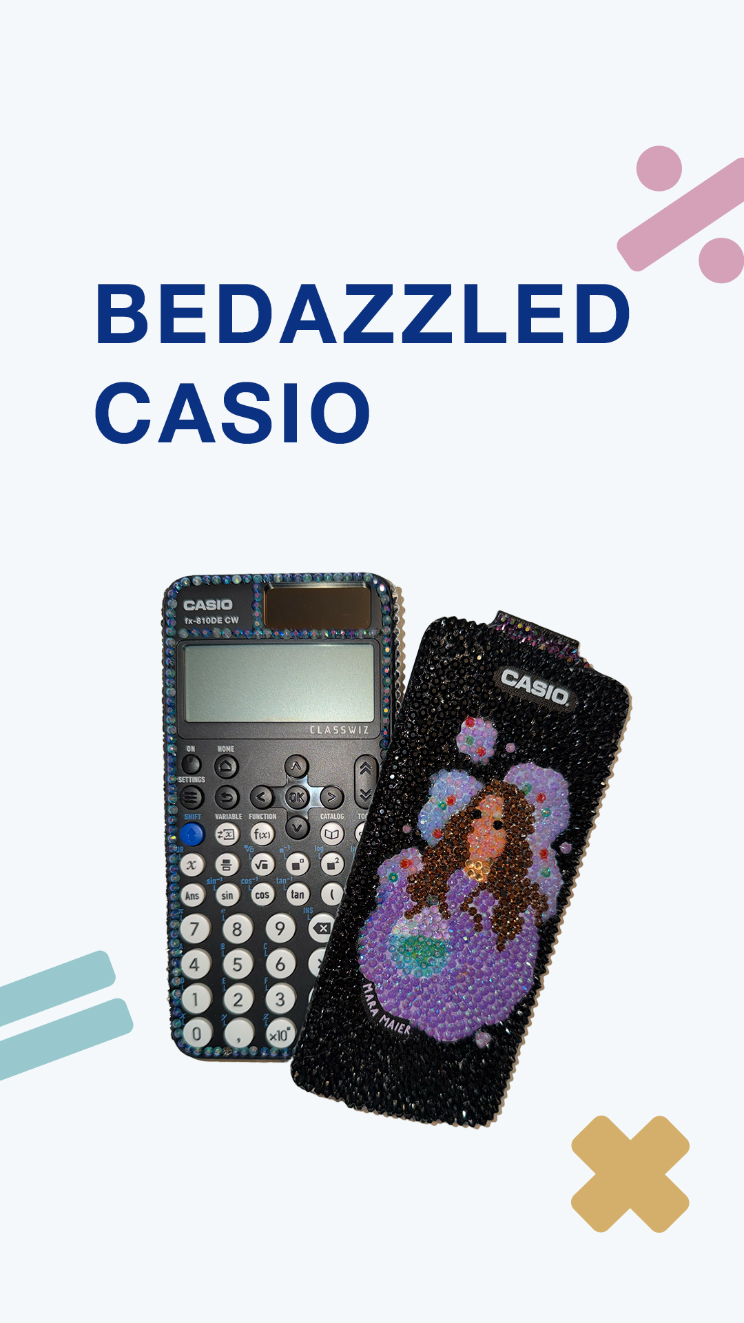 Noch auf der Suche nach einer außergewöhnlichen Bedazzling Idee? 💎

Dann schnapp dir deinen Taschenrechner. Mit Farben, Mustern und Steinen kannst du daraus ganz easy dein eigenes Design machen.
Und vertauscht wird dein Taschenrechner damit garantiert auch nicht mehr.✨

Hast du schon mal etwas bedazzelt? 👀
#CASIO #Bedazzling #Taschenrechner #DIY #Schule