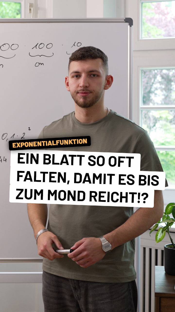 Habt ihr schon mein neues YouTube-Video „Exponentialfunktion | Mondpapier“ gesehen? 🌙📄

Was passiert eigentlich, wenn man ein Blatt Papier 42-mal faltet? Mit Exponentialfunktionen und dem CASIO fx-810DE CW rechnen wir genau das aus. 🧮

👉 Das komplette Video findet ihr auf YouTube!