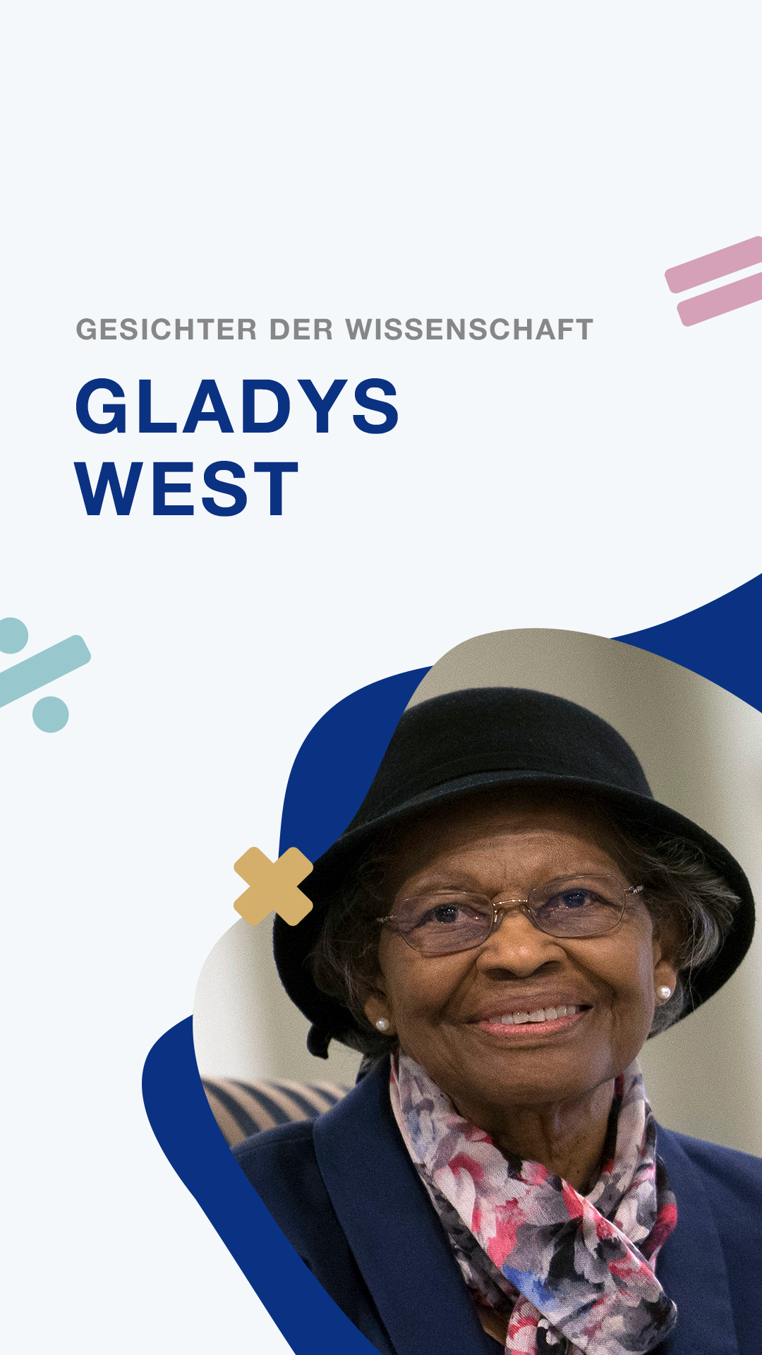 Dein Navi kennt den Weg. Und du kennst jetzt die Frau, die dazu beigetragen hat.

Gladys West entwickelte präzise Modelle der Erde und legte damit wichtige Grundlagen für GPS, wie wir es heute nutzen. 📍
Kanntest du ihren Namen schon? 🤓

#womendoscience #gladyswest #gps #wissenschaft #mint

Quellen: 
Bild 3: Adrian Cadiz, U.S. Air Force, via Wikimedia Commons, Public Domain
Bild 4: U.S. Navy, via Wikimedia Commons, Public Domain
Bild 5: U.S. Navy, via Wikimedia Commons, Public Domain
Bild 6: Adrian Cadiz, U.S. Air Force, via Wikimedia Commons, Public Domain